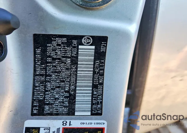 4T1BK1EB9EU121642: 78893785