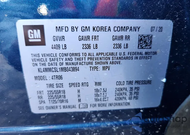 KL4MMCSL1MB043894: 75457265