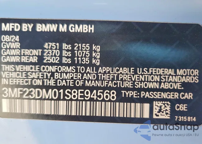 3MF23DM01S8E94568: 98890875