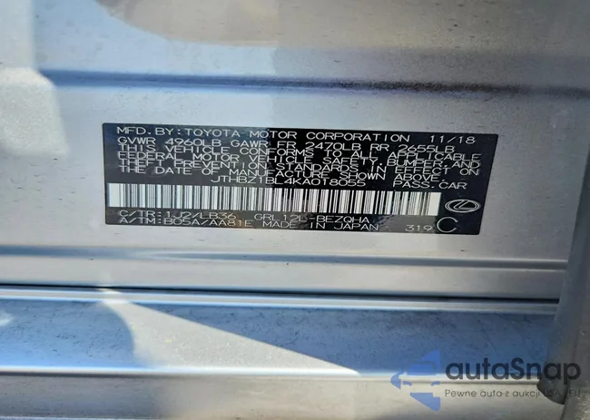 JTHBZ1BL4KA018055: 78725915