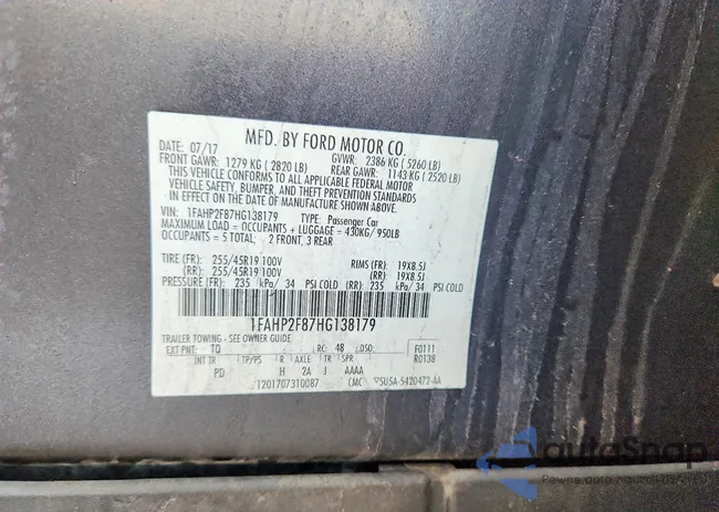 1FAHP2F87HG138179: 78811805