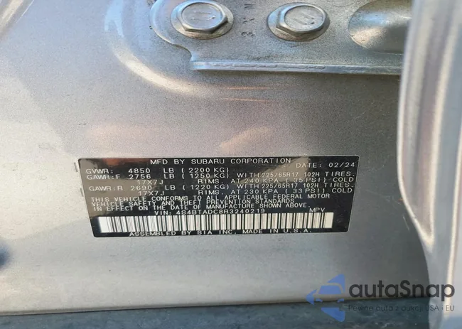 4S4BTADC8R3240219: 76331965