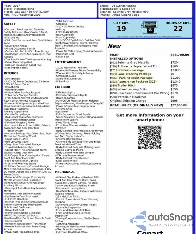 4JGDF6EE0HA850509: 76860875