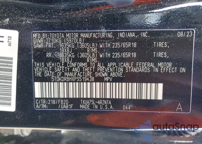 5TDKDRBHXPS519438: 77655145