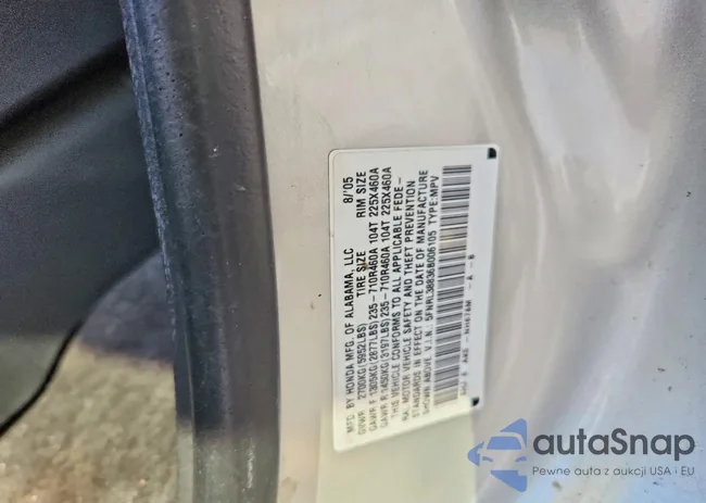 5FNRL38836B006105: 76990095