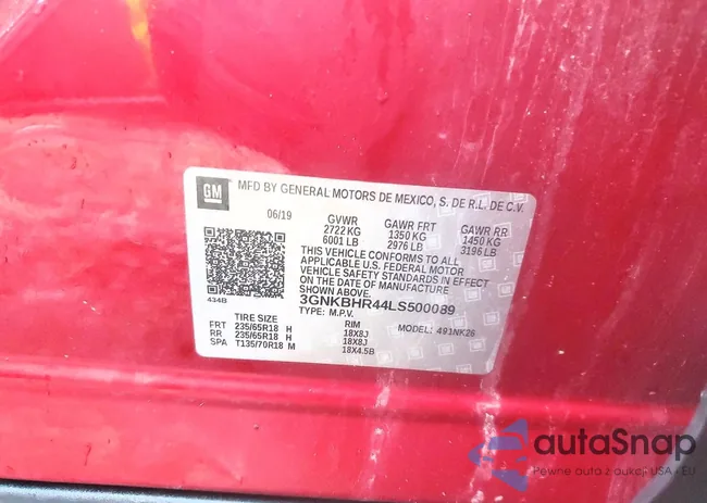 3GNKBHR44LS500089: 77698685