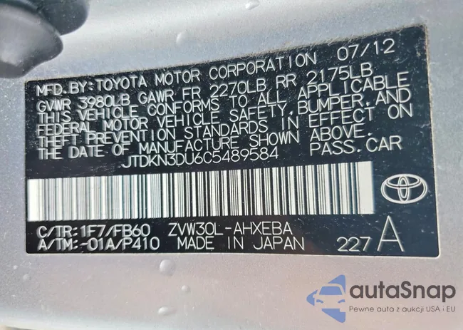 JTDKN3DU6C5489584: 76474255