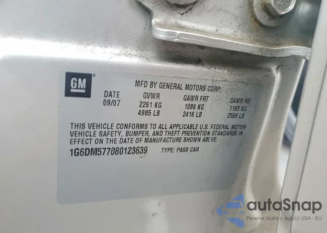 1G6DM577080123639: 77115525