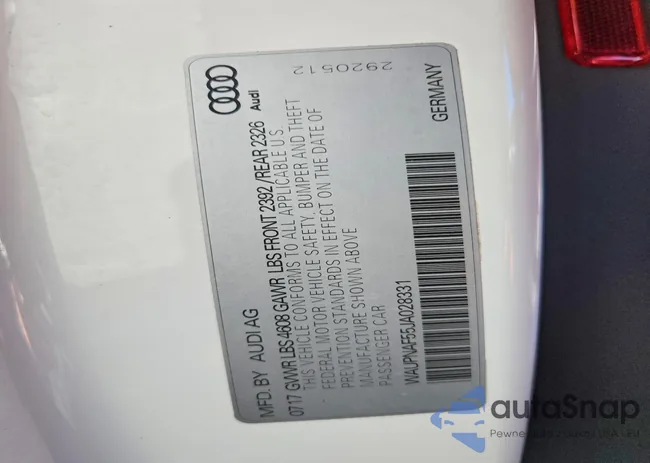 WAUPNAF55JA028331: 72812295