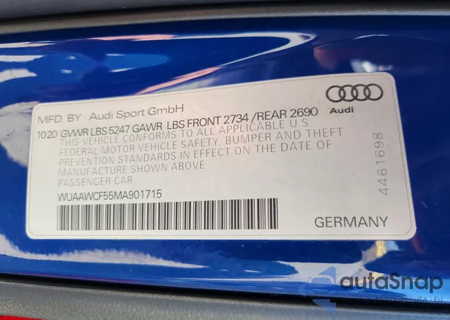 WUAAWCF55MA901715: 77000865