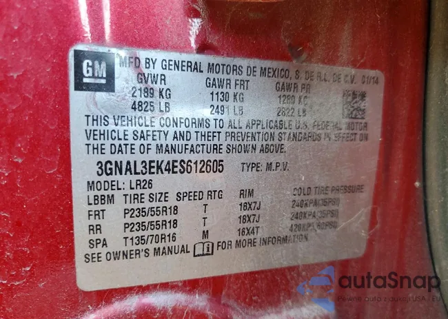 3GNAL3EK4ES612605: 78549935