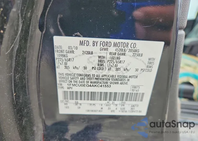 1FMCU0EG4AKC41553: 76667845