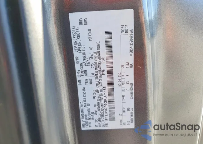 1FTEX1CP9GKD71155: 76229585