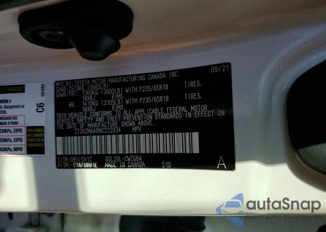 2T2AZMAA8NC222934: 79292915