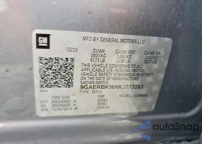 5GAERBKWXKJ273163: 77088265