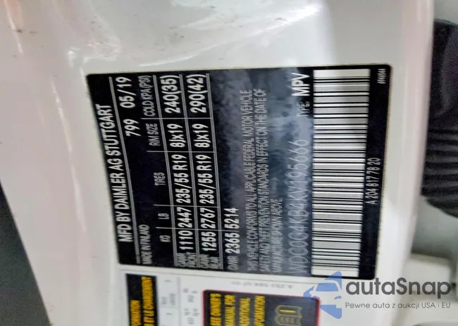 WDC0G4KB4KV195666: 74157335