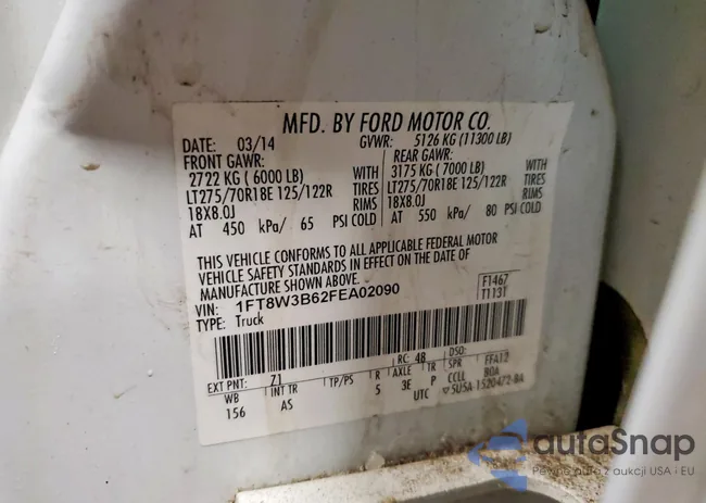 1FT8W3B62FEA02090: 75991885