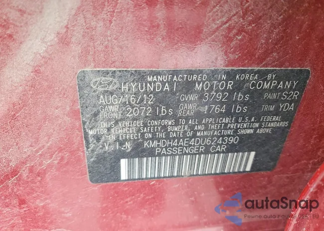 KMHDH4AE4DU624390: 76282295