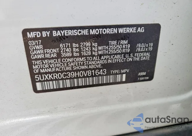 5UXKR0C39H0V81643: 76061285