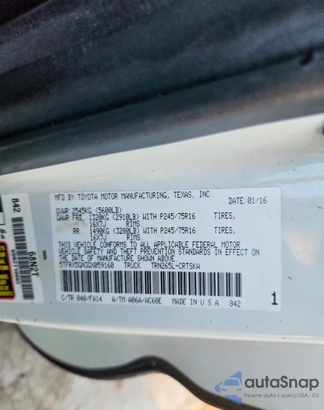 5TFRX5GN3GX059160: 77151785