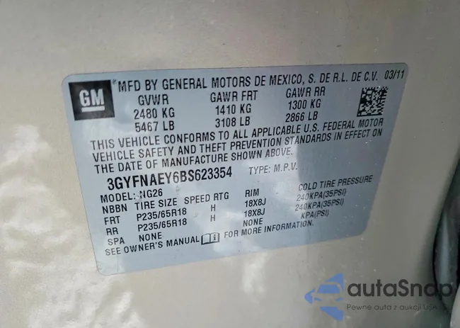 3GYFNAEY6BS623354: 75838735