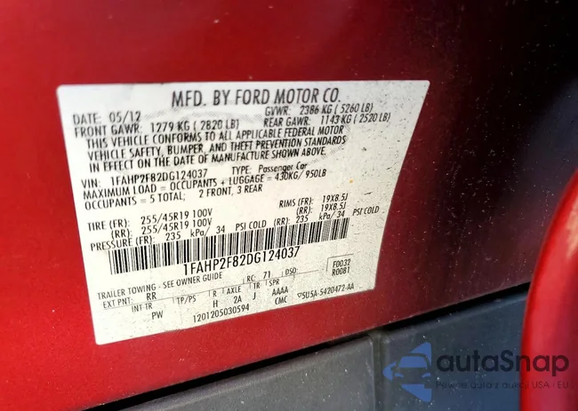 1FAHP2F82DG124037: 77979035