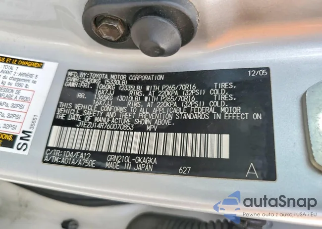 JTEZU14R760070853: 77203995