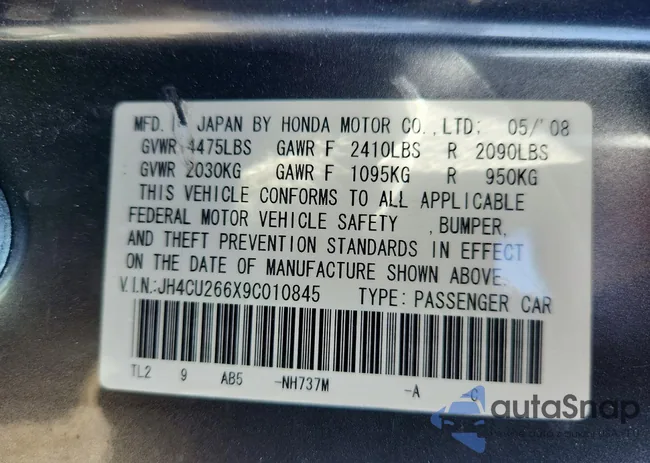 JH4CU266X9C010845: 75878325