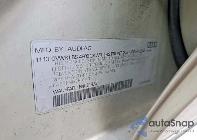 WAUFFAFL1EN021429: 77754995