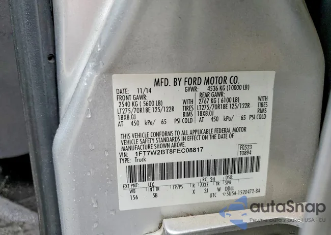 1FT7W2BT8FEC08817: 77065545