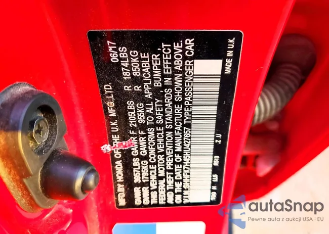 SHHFK7H45HU427657: 74264305