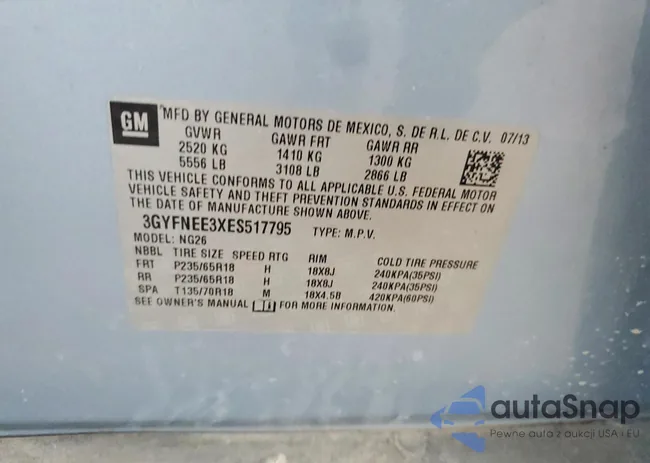 3GYFNEE3XES517795: 77431335