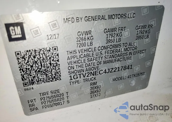 1GTV2NEC4JZ217841: 99648695