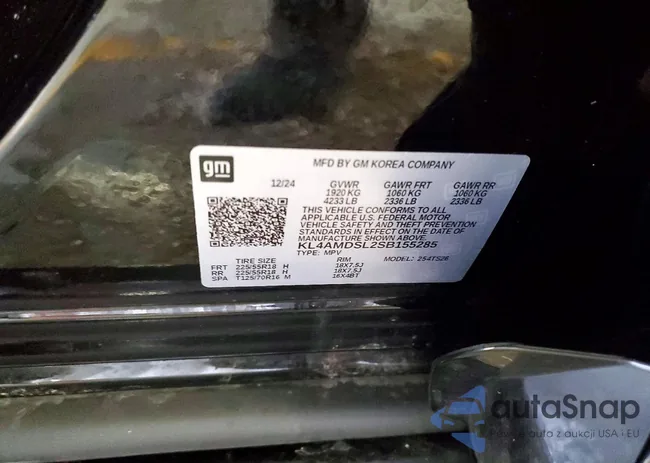 KL4AMDSL2SB155285: 74885565