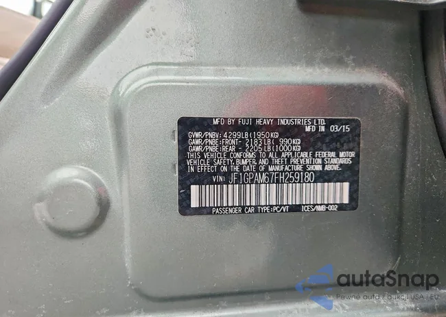 JF1GPAM67FH259180: 77785485