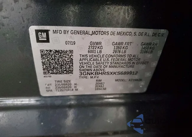 3GNKBHRSXKS689912: 78657855