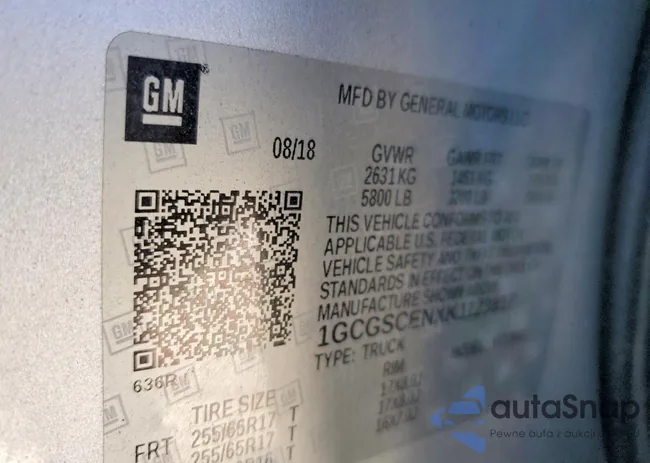 1GCGSCENXK1123817: 74583365