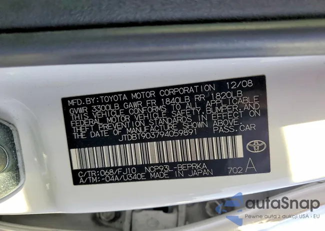 JTDBT903794059891: 78921855