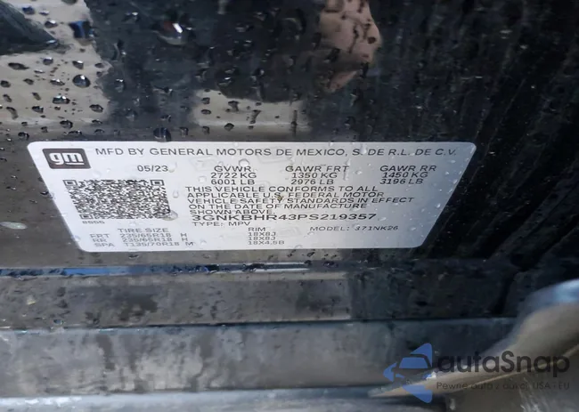 3GNKBHR43PS219357: 77184525