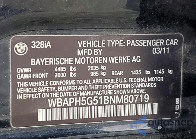 WBAPH5G51BNM80719: 76665795