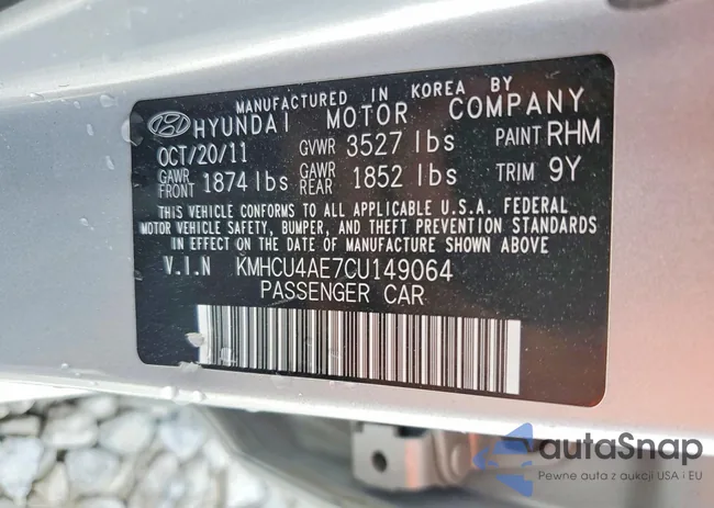 KMHCU4AE7CU149064: 78647825