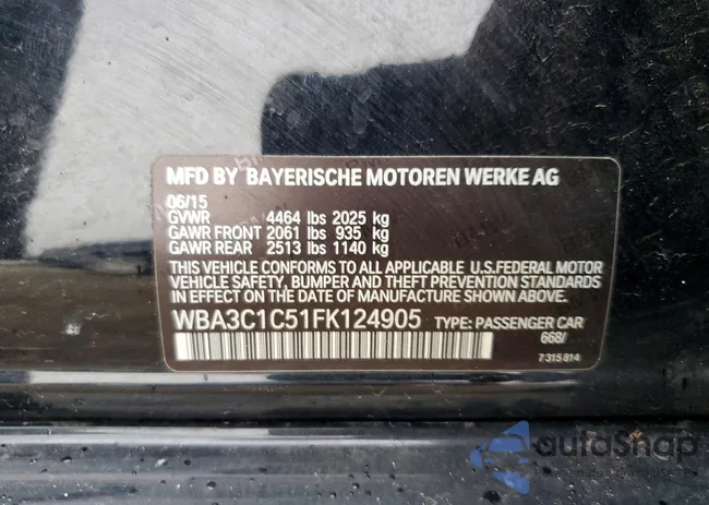 WBA3C1C51FK124905: 78825895