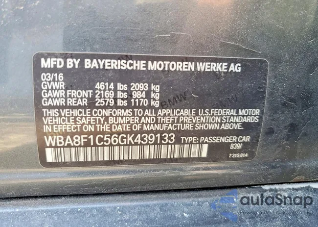 WBA8F1C56GK439133: 76345935