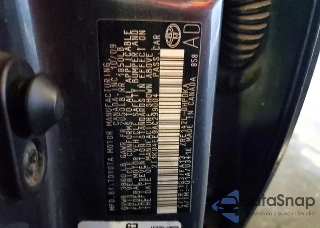 2T1KU4EE9AC299004: 77807085