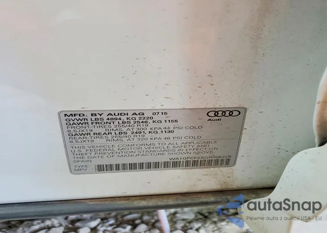 WA1GFCFSXGR005228: 78177625