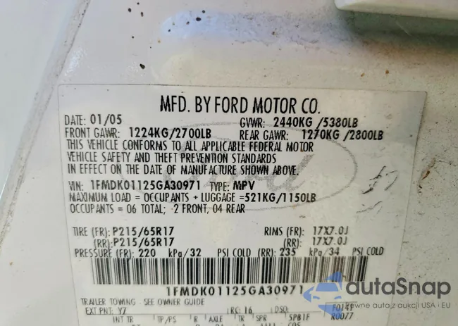 1FMDK01125GA30971: 76075175