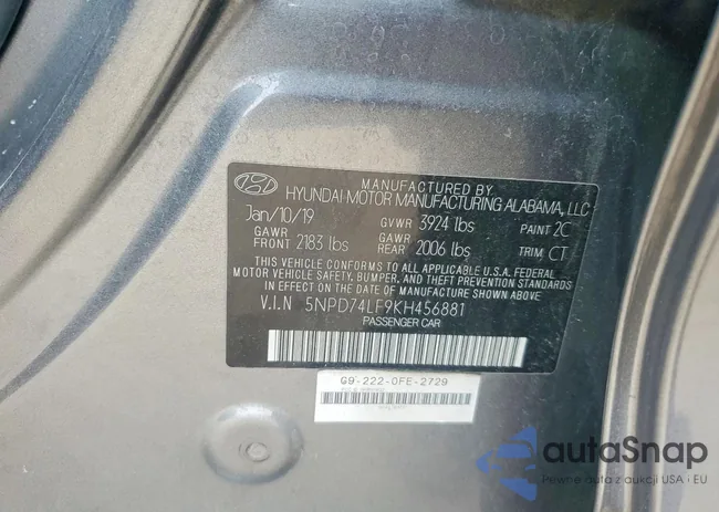 5NPD74LF9KH456881: 77100995