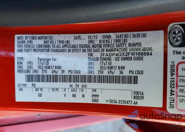 3FADP4GX2FM166684: 77485925