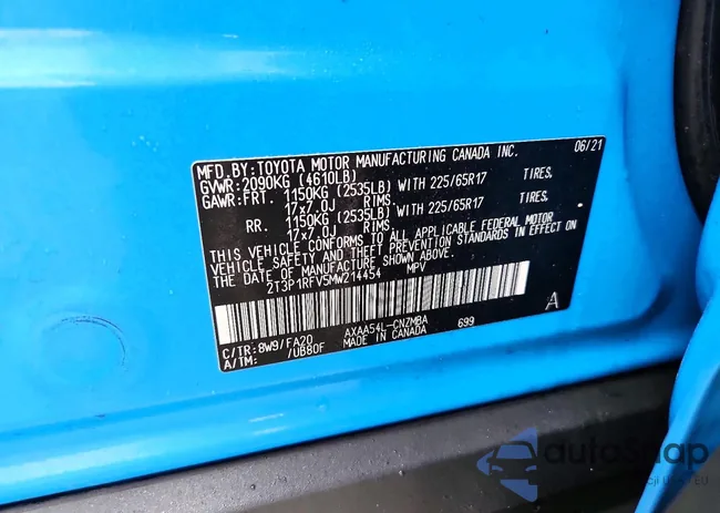 2T3P1RFV5MW214454: 78157195