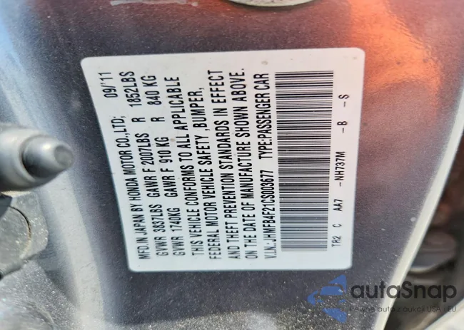 JHMFB4F21CS003677: 78360625